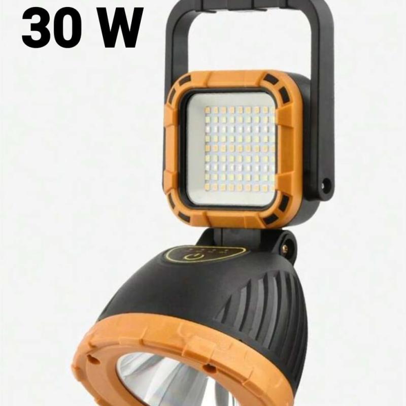 4-in-1 Solar Rechargeable Flashlight | 5000mAh Power Bank & Camping Light