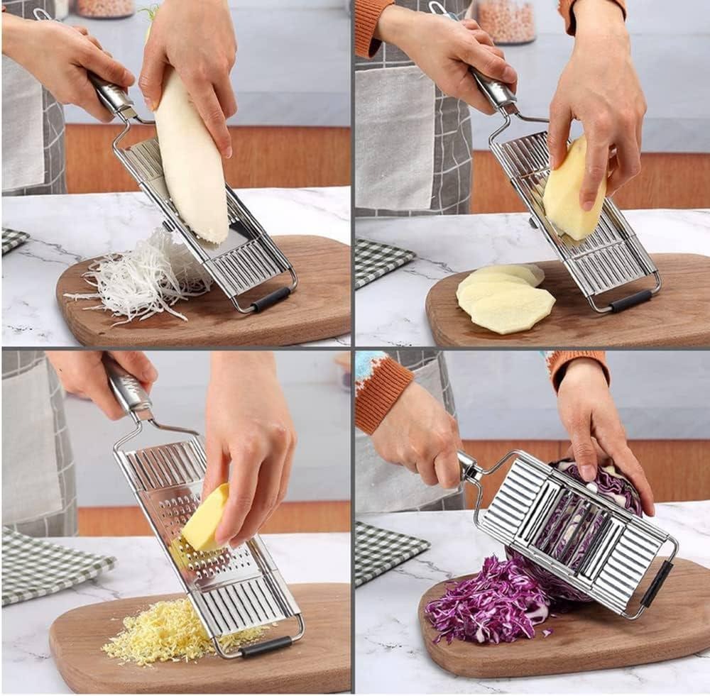 4-in-1 Vegetable Chopper, Slicer & Cheese Grater | Adjustable Kitchen Tool