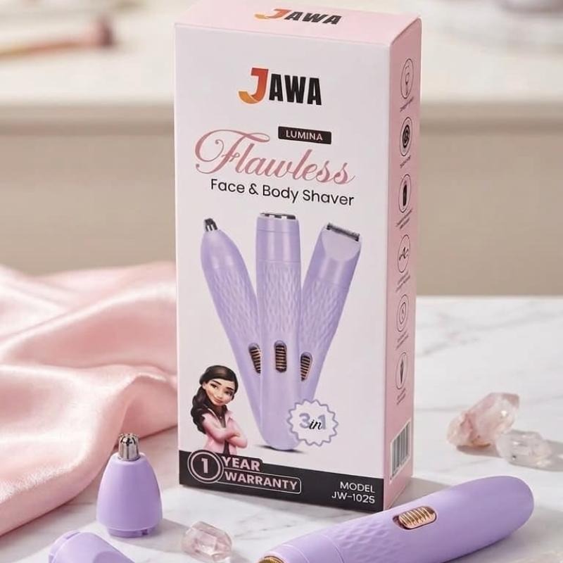 JAWA LUMINA JW-1025 3-in-1 Face & Body Shaver | Electric Grooming Tool