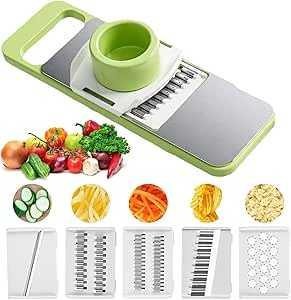 5-in-1 Vegetable Cutter, Grater, Slicer & Shredder | Kitchen Tool