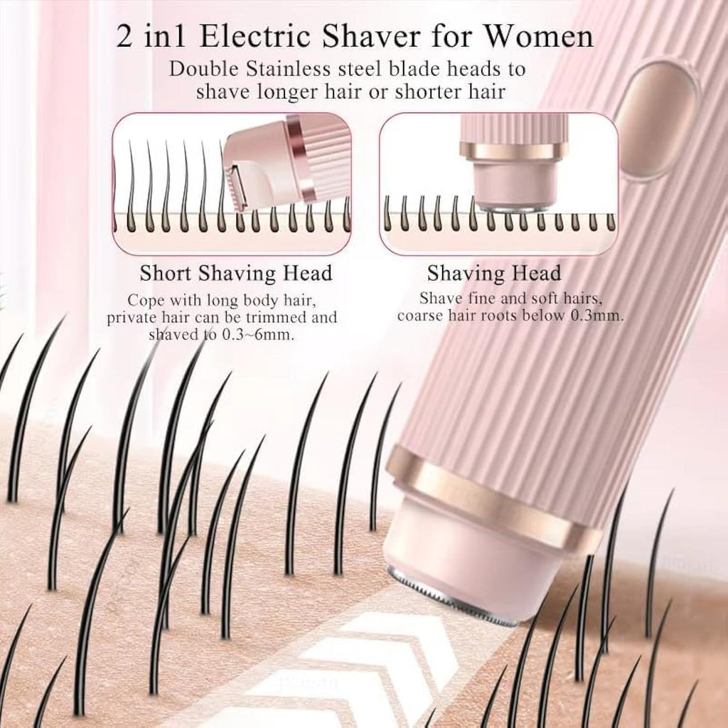 2-in-1 Electric Shaver for Women | Wet & Dry Bikini Trimmer