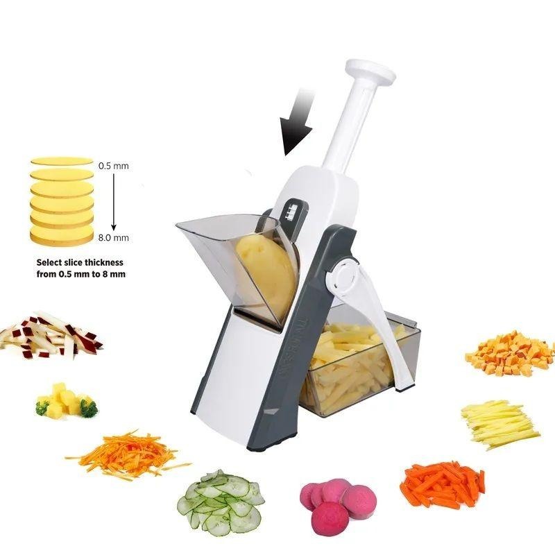 Safe Slicer Vegetable Cutter | Multi-Function Kitchen Slicer & Chopper